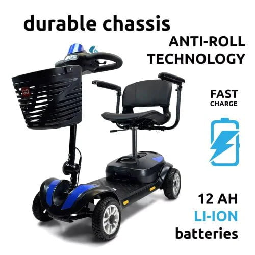 ComfyGo Z-4 Electric Powered 4-Wheel Mobility Scooter with 5 Part Detachable Frame Mobility Scooter ComfyGo