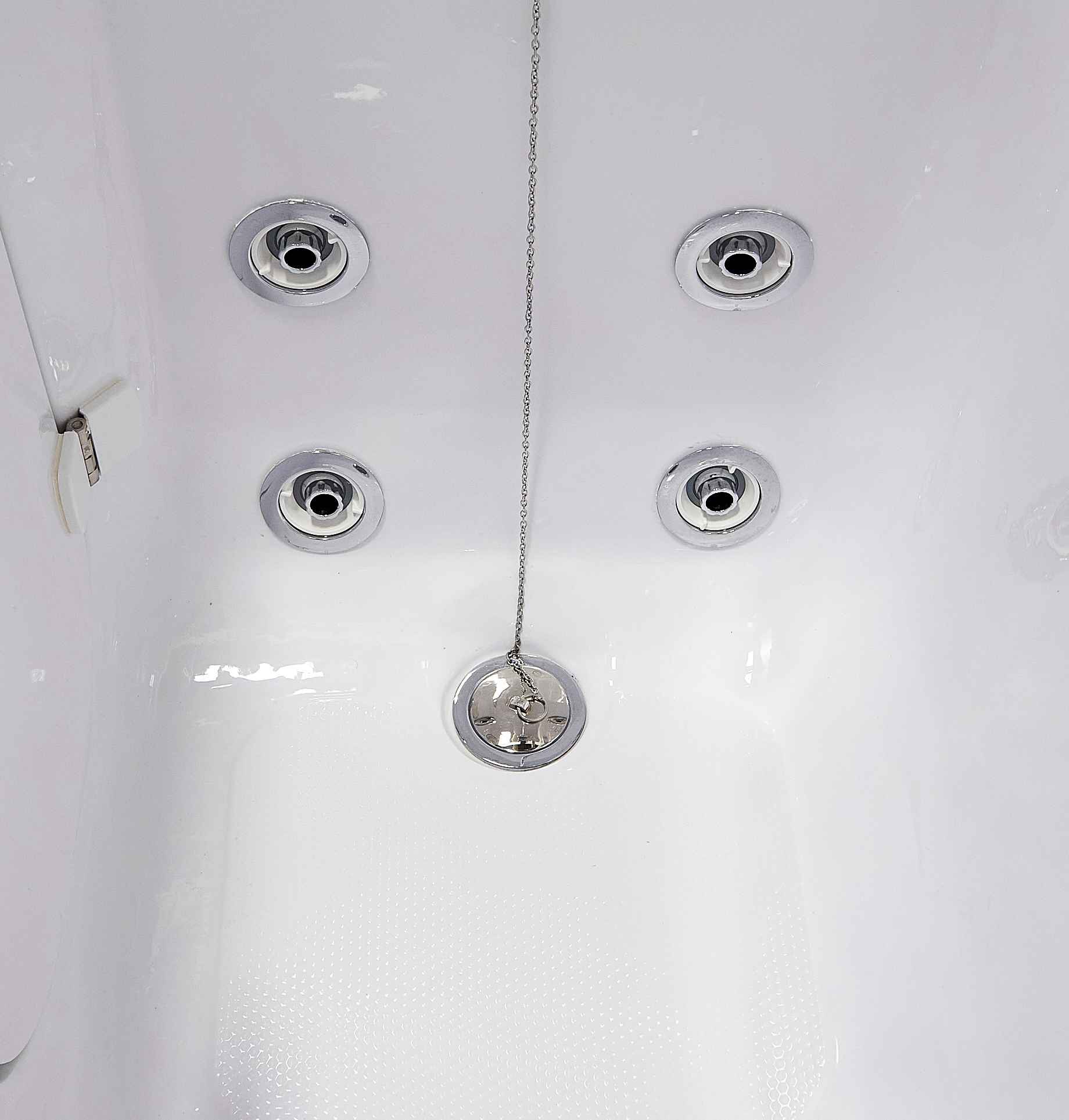 Ella Flow Acrylic Hydro Massage Walk in Tub 28"x48", Inward Swing Door, 2 Piece Fast Fill Faucet Bath Tub Ella's Bubbles