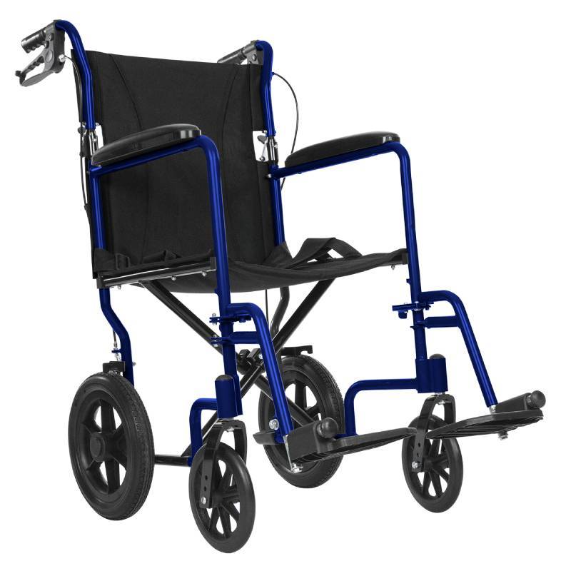 Vive Health Transport Wheelchair transport wheelchairs Vive Health Blue