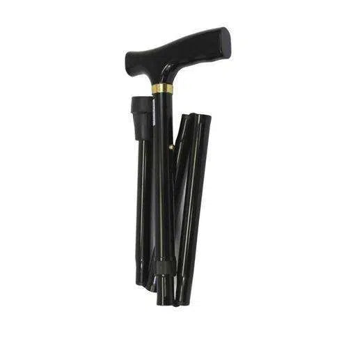 Karman FC2 Folding Cane With Luxury Handle Living Aids Karman Healthcare Black