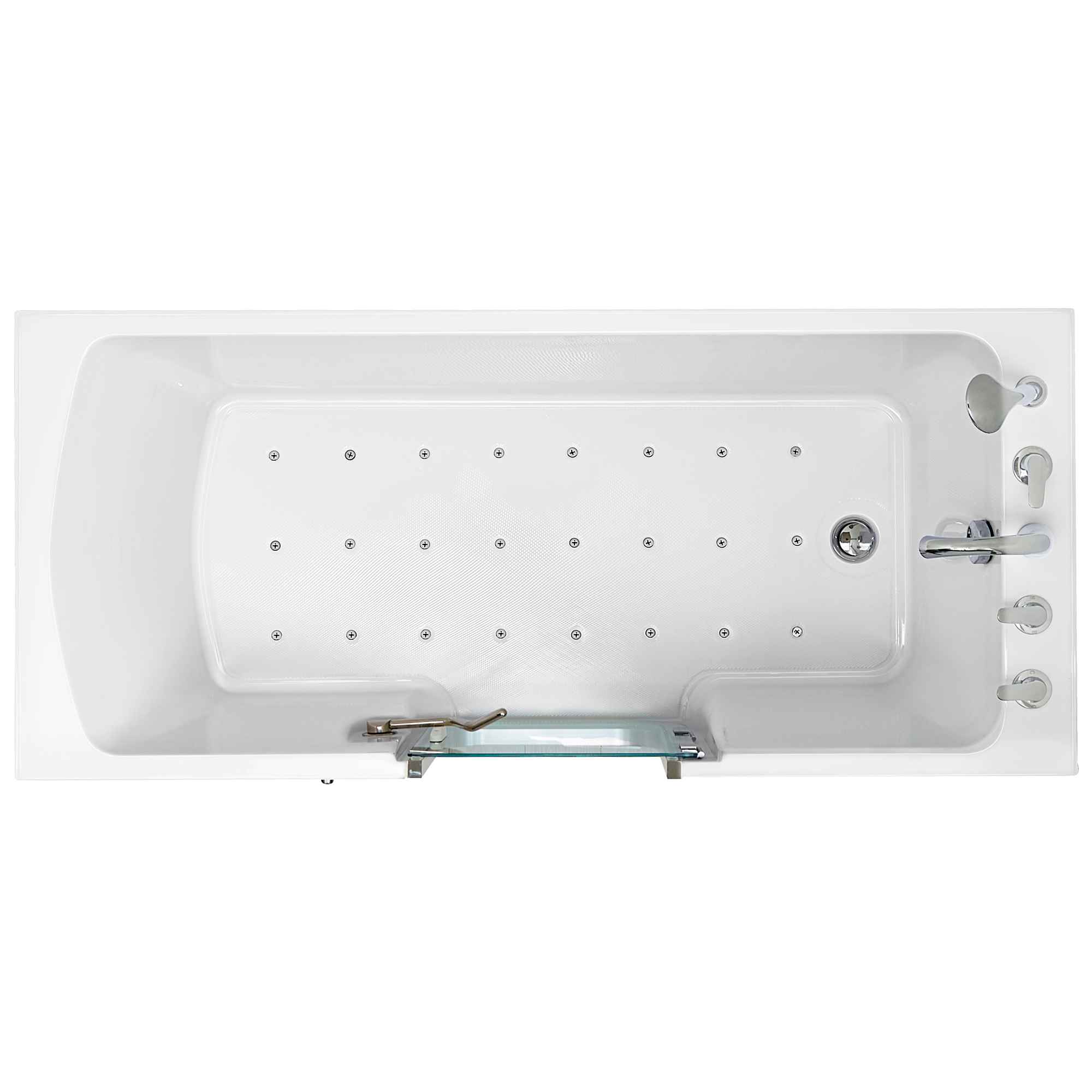Ella's Bubbles Laydown 32x72 Air Massage Walk-In-Bathtub Left Drain, 5 Piece Fast Fill Faucet Bath Tub Ella's Bubbles