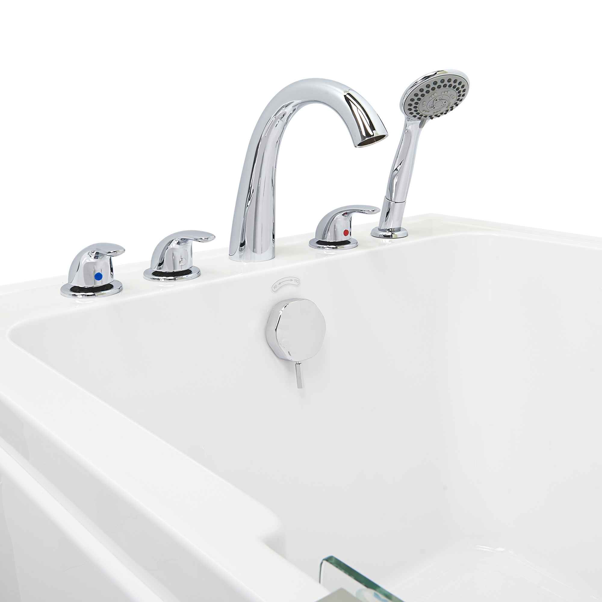 Ella's Bubbles Laydown 32x72 Air Massage Walk-In-Bathtub Left Drain, 5 Piece Fast Fill Faucet Bath Tub Ella's Bubbles