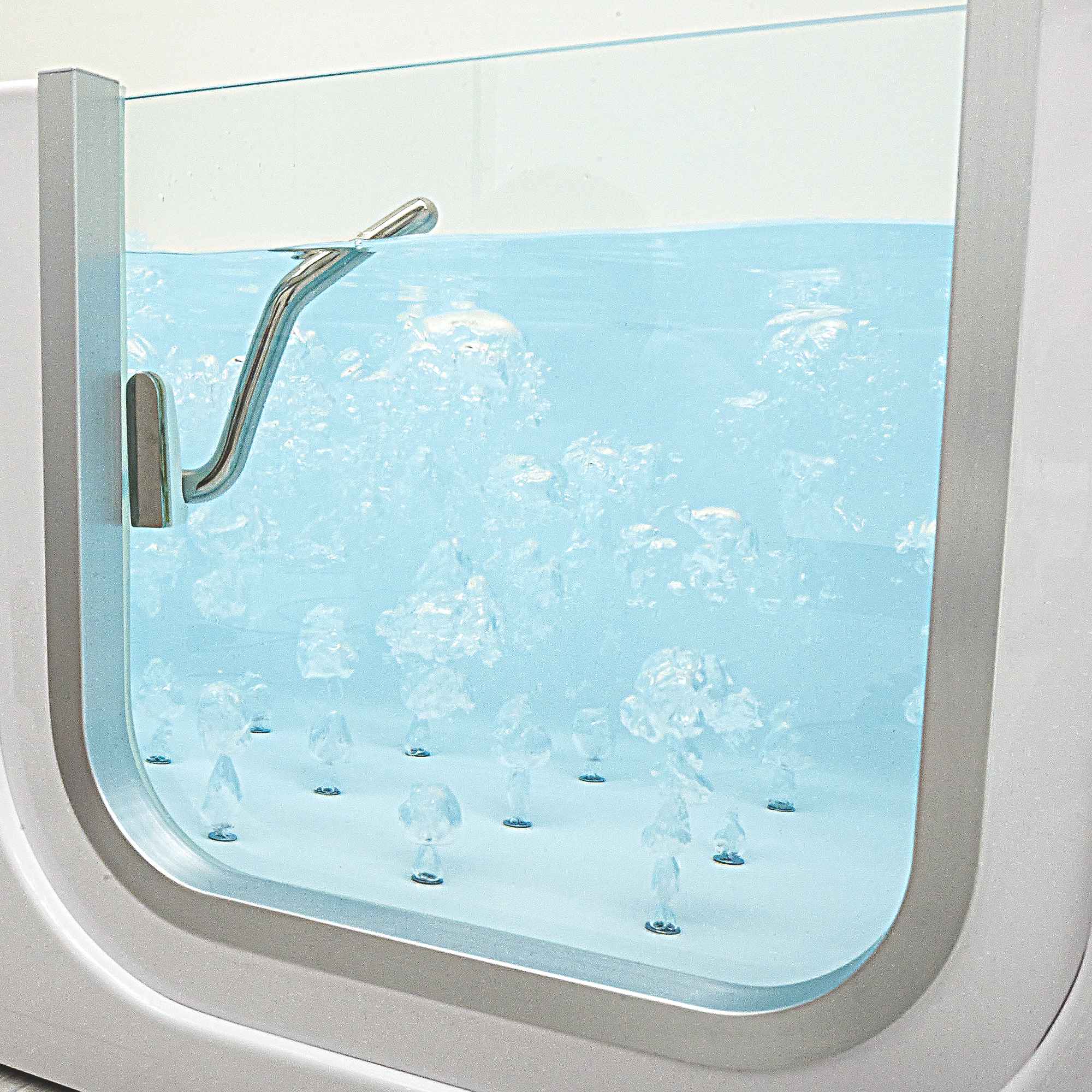 Ella's Bubbles Laydown 32x72 Air Massage Walk-In-Bathtub Left Drain, 5 Piece Fast Fill Faucet Bath Tub Ella's Bubbles