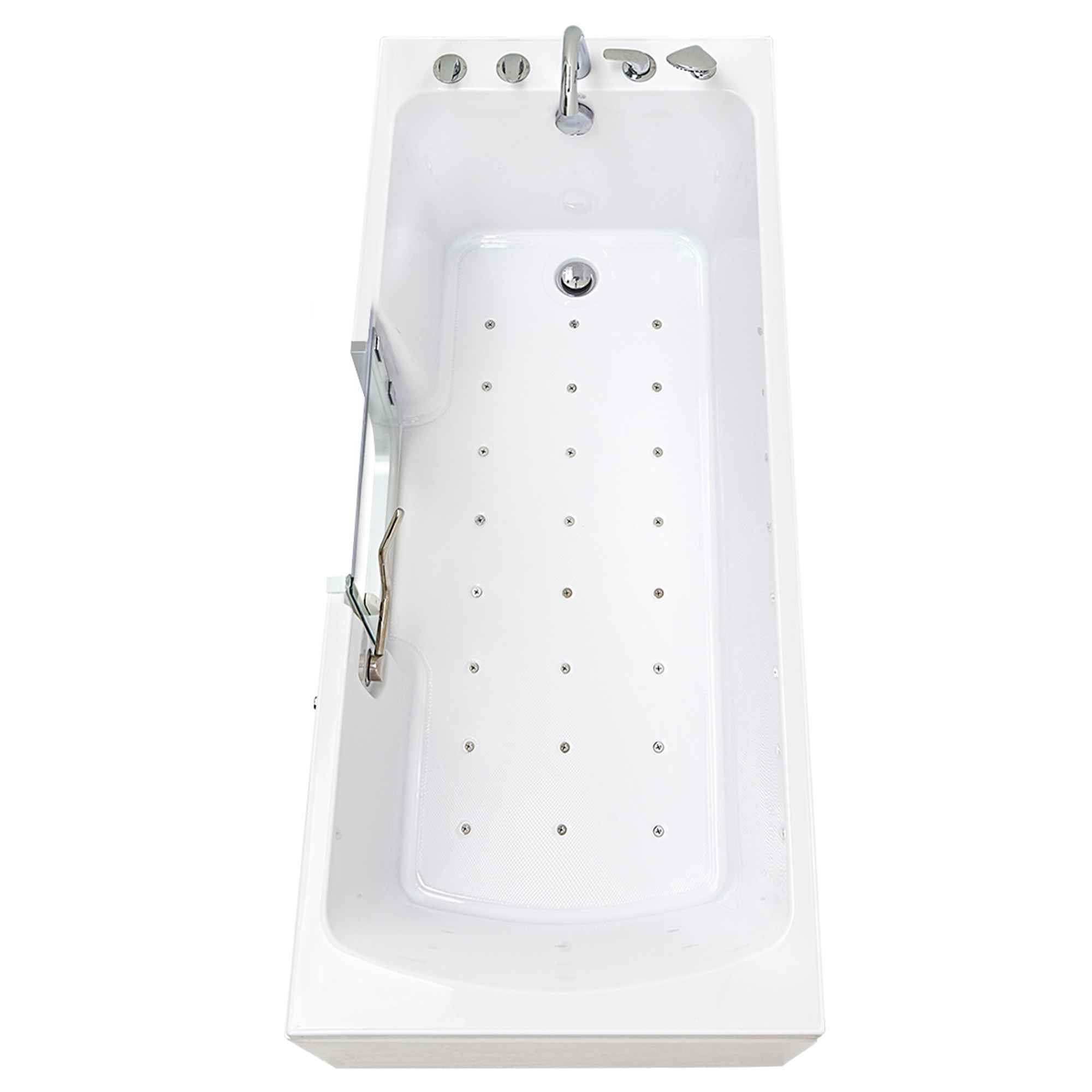 Ella's Bubbles Laydown 32x72 Air Massage Walk-In-Bathtub Left Drain, 5 Piece Fast Fill Faucet Bath Tub Ella's Bubbles