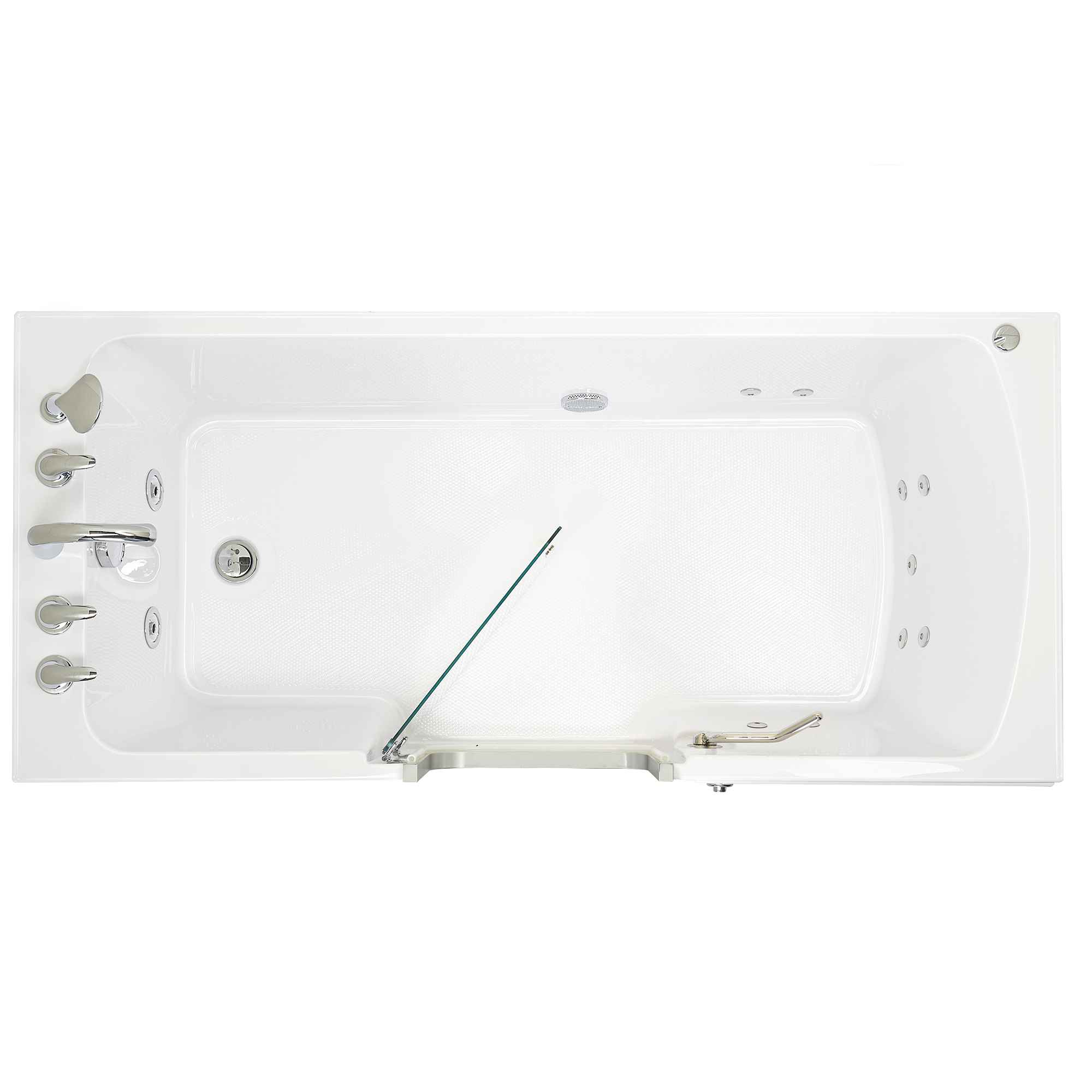 Ella's Bubbles Laydown 32x72 Hydro Massage Walk In Bathtub, 5 Piece Fast Fill Faucet Bath Tub Ella's Bubbles