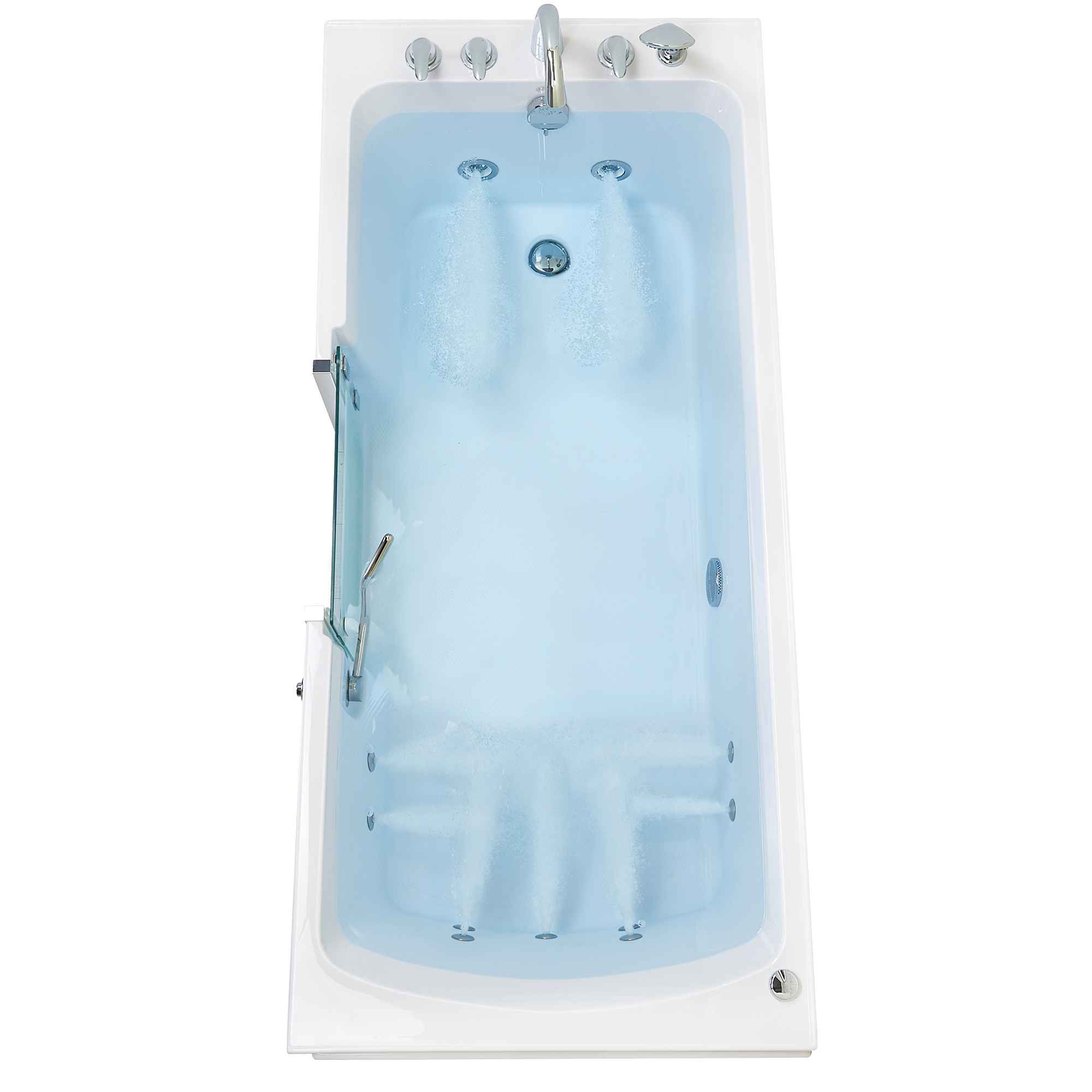 Ella's Bubbles Laydown 32x72 Hydro Massage Walk In Bathtub, 5 Piece Fast Fill Faucet Bath Tub Ella's Bubbles