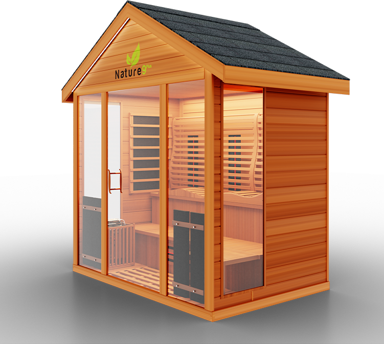 Medical Breakthrough Nature 9 Plus Infrared 3-6 Person Outdoor Sauna Outdoor Sauna Medical Breakthrough