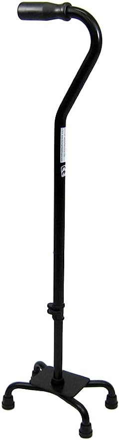 Karman QC2 Quad Cane With Small Base Living Aids Karman Healthcare Black