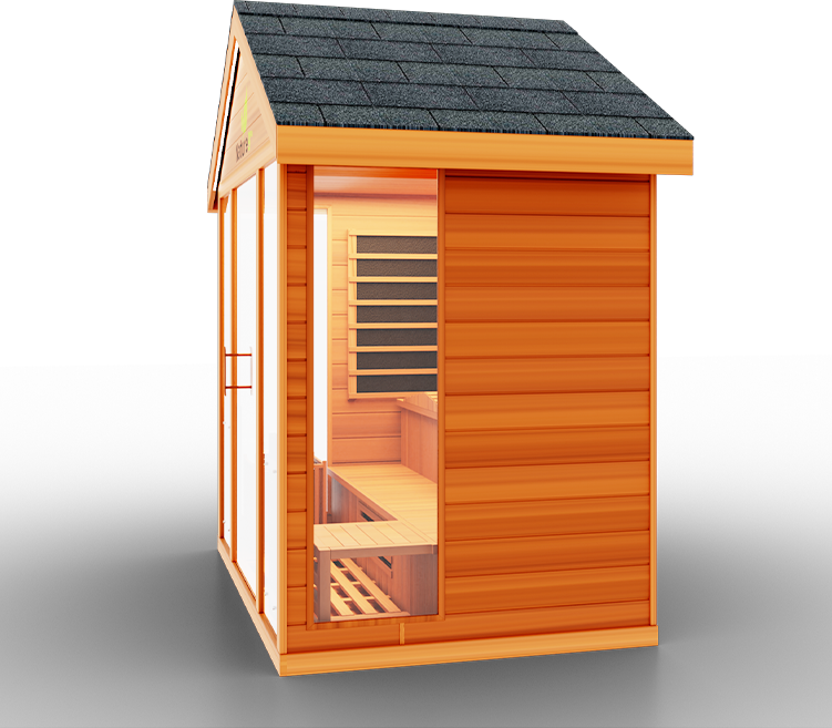 Medical Breakthrough Nature 9 Plus Infrared 3-6 Person Outdoor Sauna Outdoor Sauna Medical Breakthrough