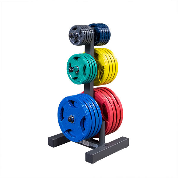 BODY-SOLID OLYMPIC PLATE TREE & BAR HOLDER Strength Body-Solid
