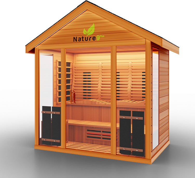 Medical Breakthrough Nature 9 Plus Infrared 3-6 Person Outdoor Sauna Outdoor Sauna Medical Breakthrough