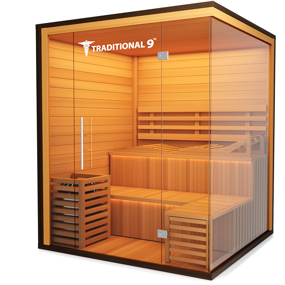 Medical Breakthrough Traditional 9 Plus Infrared 4-6 Person Sauna Outdoor Sauna Medical Breakthrough