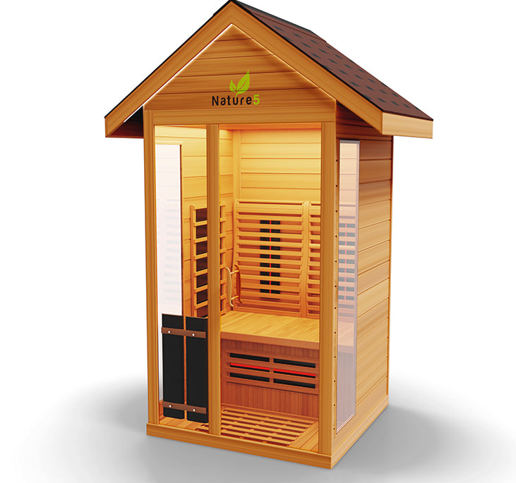 Medical Breakthrough Nature 5 Infrared 2-Person Outdoor Sauna Outdoor Sauna Medical Breakthrough