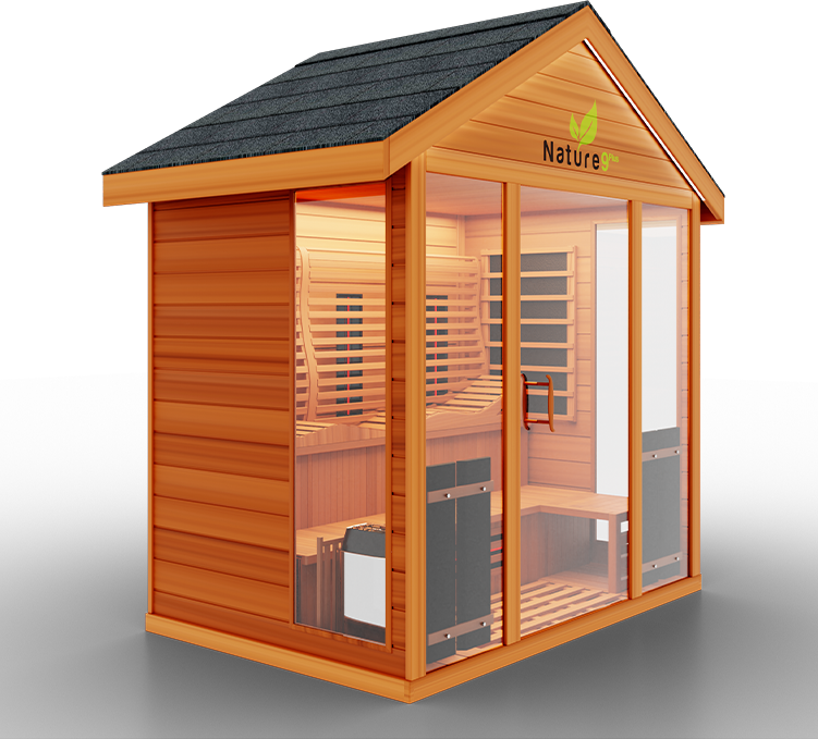 Medical Breakthrough Nature 9 Plus Infrared 3-6 Person Outdoor Sauna Outdoor Sauna Medical Breakthrough