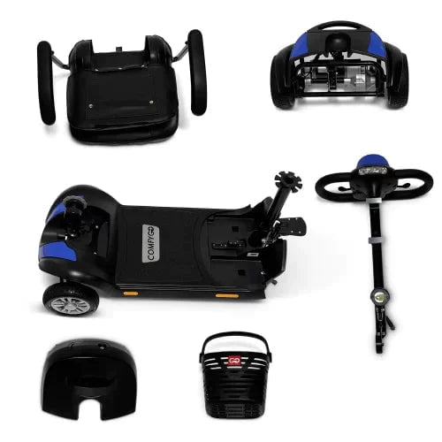 ComfyGo Z-4 Electric Powered 4-Wheel Mobility Scooter with 5 Part Detachable Frame Mobility Scooter ComfyGo