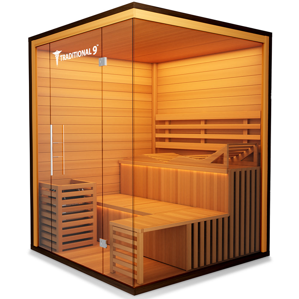 Medical Breakthrough Traditional 9 Plus Infrared 4-6 Person Sauna Outdoor Sauna Medical Breakthrough