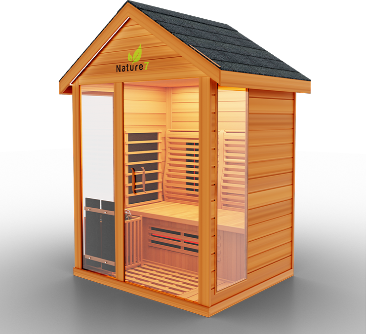 Medical Breakthrough Nature 7 Infrared 3-4 Person Outdoor Sauna Outdoor Sauna Medical Breakthrough