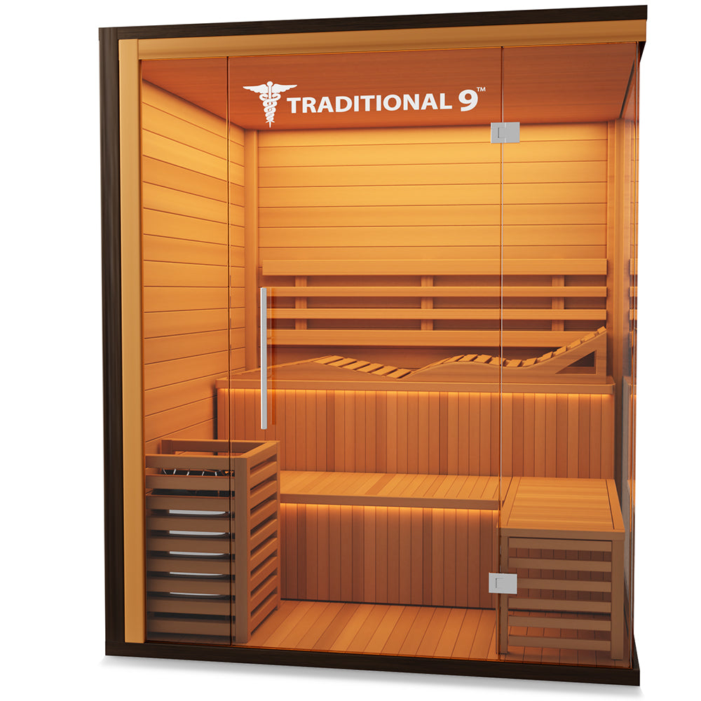 Medical Breakthrough Traditional 9 Plus Infrared 4-6 Person Sauna Outdoor Sauna Medical Breakthrough
