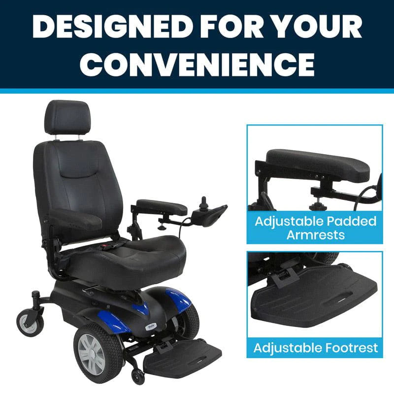 Vive Health MOB1054BLU Electric Wheelchair Model: V Electric Wheelchair Vive Health