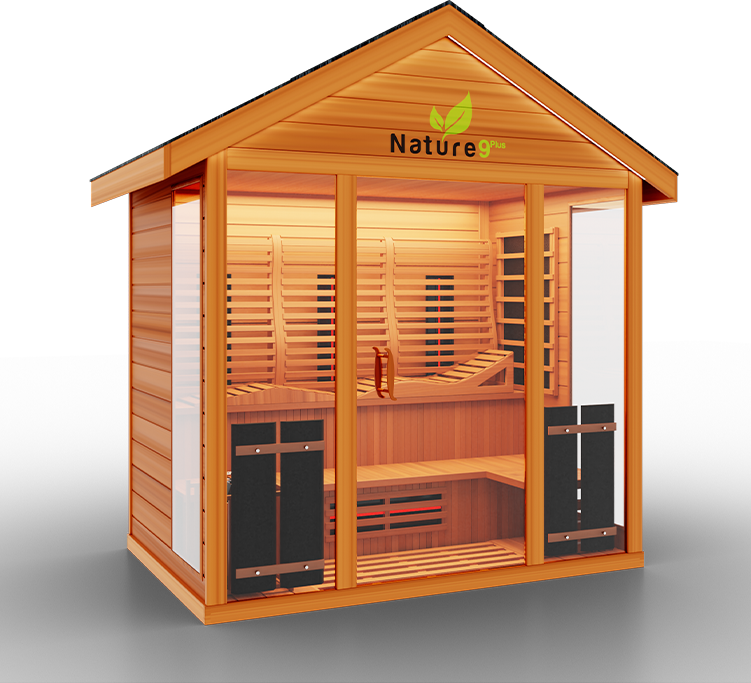 Medical Breakthrough Nature 9 Plus Infrared 3-6 Person Outdoor Sauna Outdoor Sauna Medical Breakthrough
