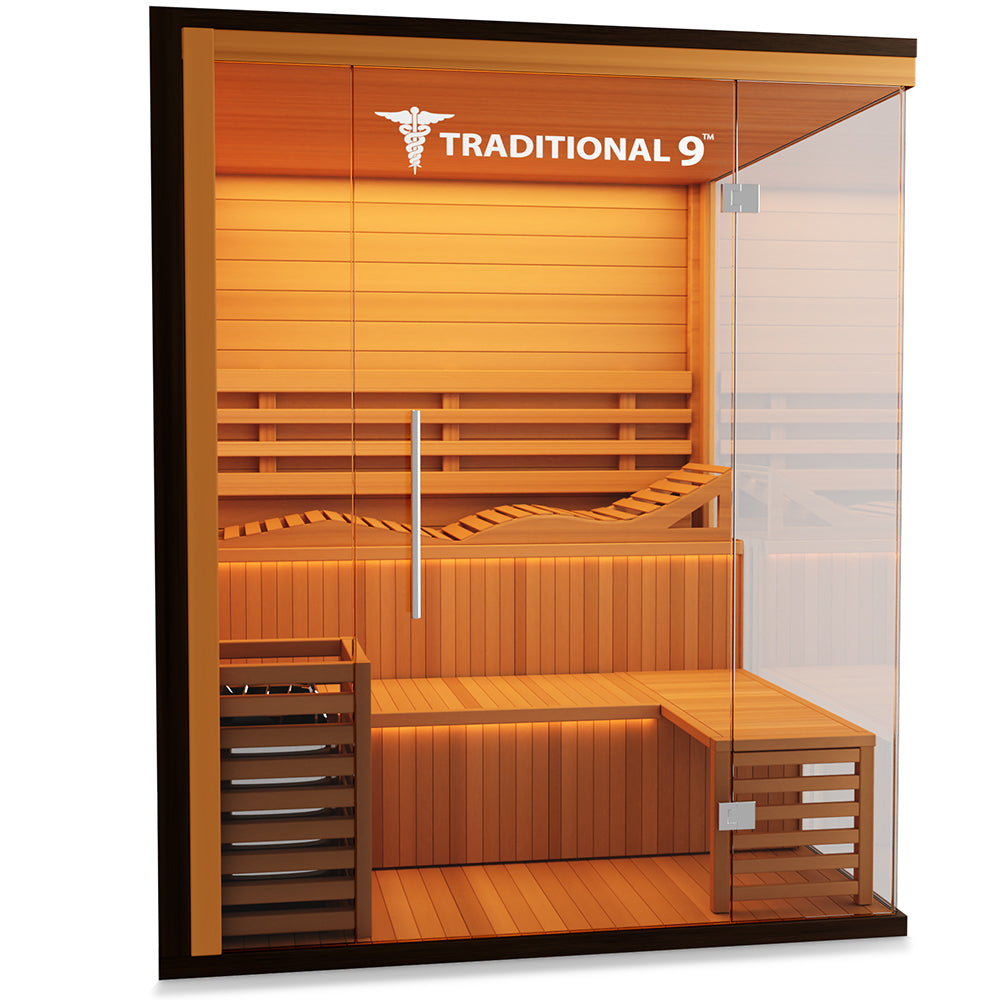 Medical Breakthrough Traditional 9 Plus Infrared 4-6 Person Sauna Outdoor Sauna Medical Breakthrough