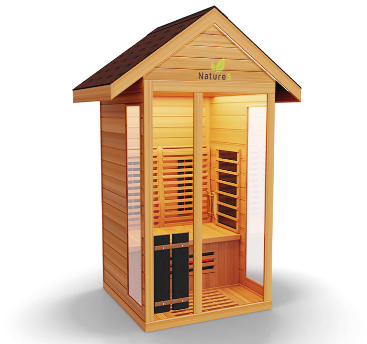 Medical Breakthrough Nature 5 Infrared 2-Person Outdoor Sauna Outdoor Sauna Medical Breakthrough