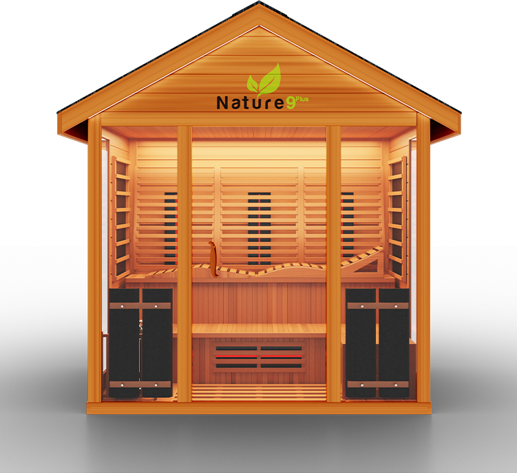 Medical Breakthrough Nature 9 Plus Infrared 3-6 Person Outdoor Sauna Outdoor Sauna Medical Breakthrough