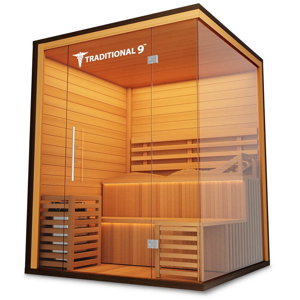Medical Breakthrough Traditional 9 Plus Infrared 4-6 Person Sauna Outdoor Sauna Medical Breakthrough