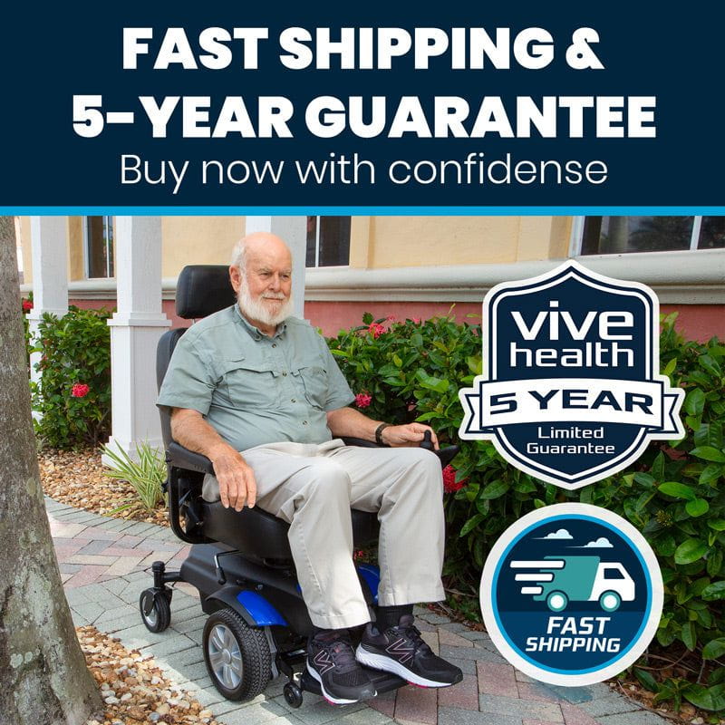 Vive Health MOB1054BLU Electric Wheelchair Model: V Electric Wheelchair Vive Health
