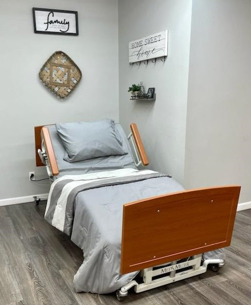Med-Mizer AllCare COMFORTWIDE Low Hospital Bed and Bariatric Bed Med-Mizer