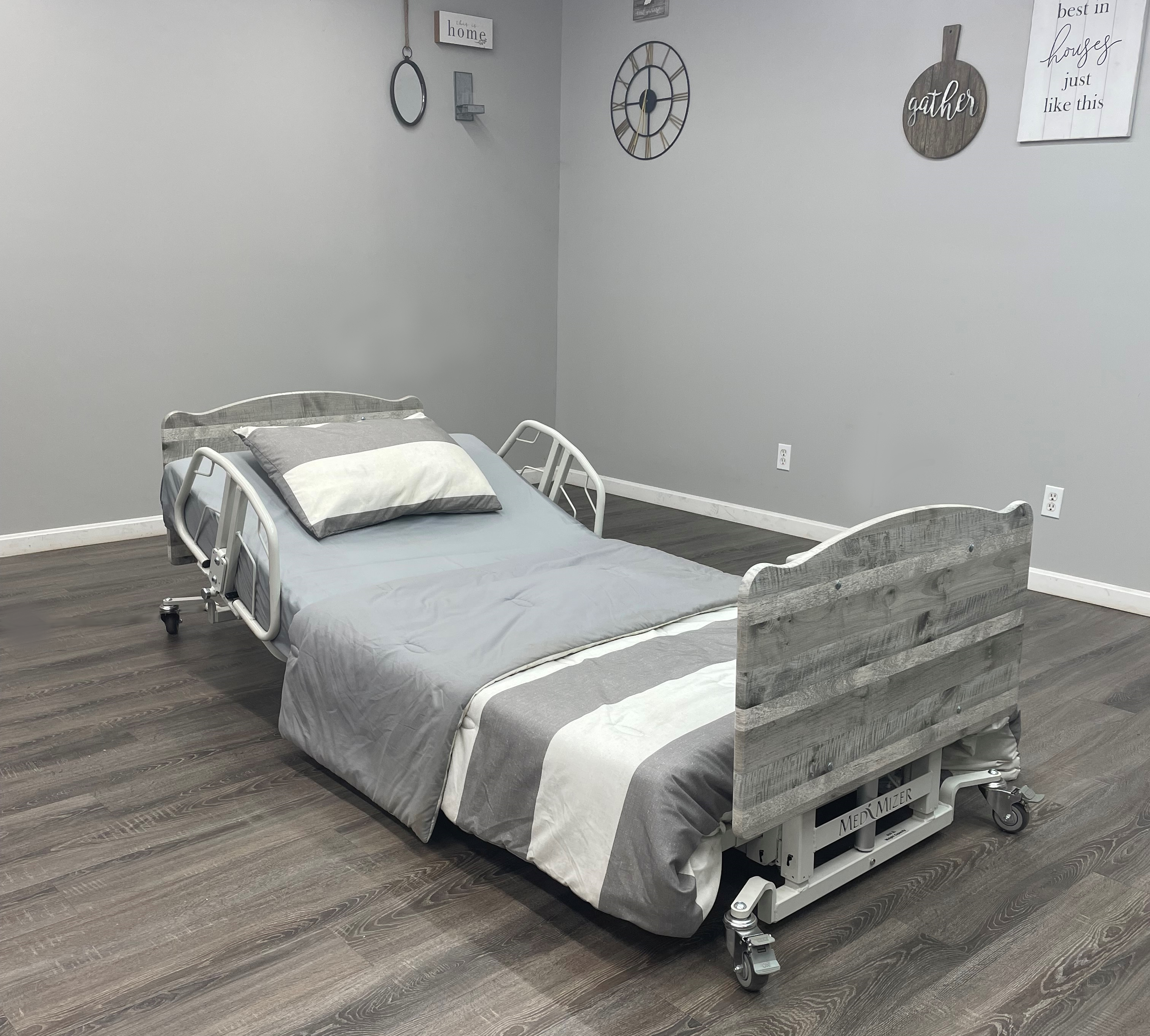 Med-Mizer AllCare COMFORTWIDE Low Hospital Bed and Bariatric Bed Med-Mizer