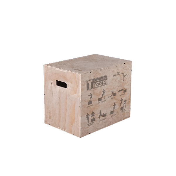 BODY-SOLID TOOLS 3-IN-1 WOODEN PLYO BOX (20", 24", 30") Strength Body-Solid