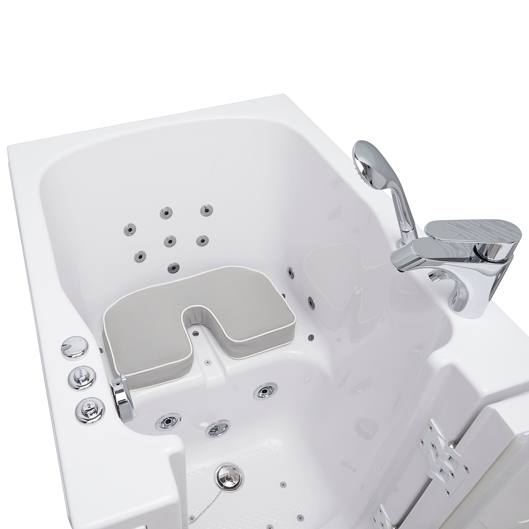 Ella's Bubbles Seat Pillow and Riser for Walk In Tubs with U-shape Bidet Cutout Bath Tub Ella's Bubbles