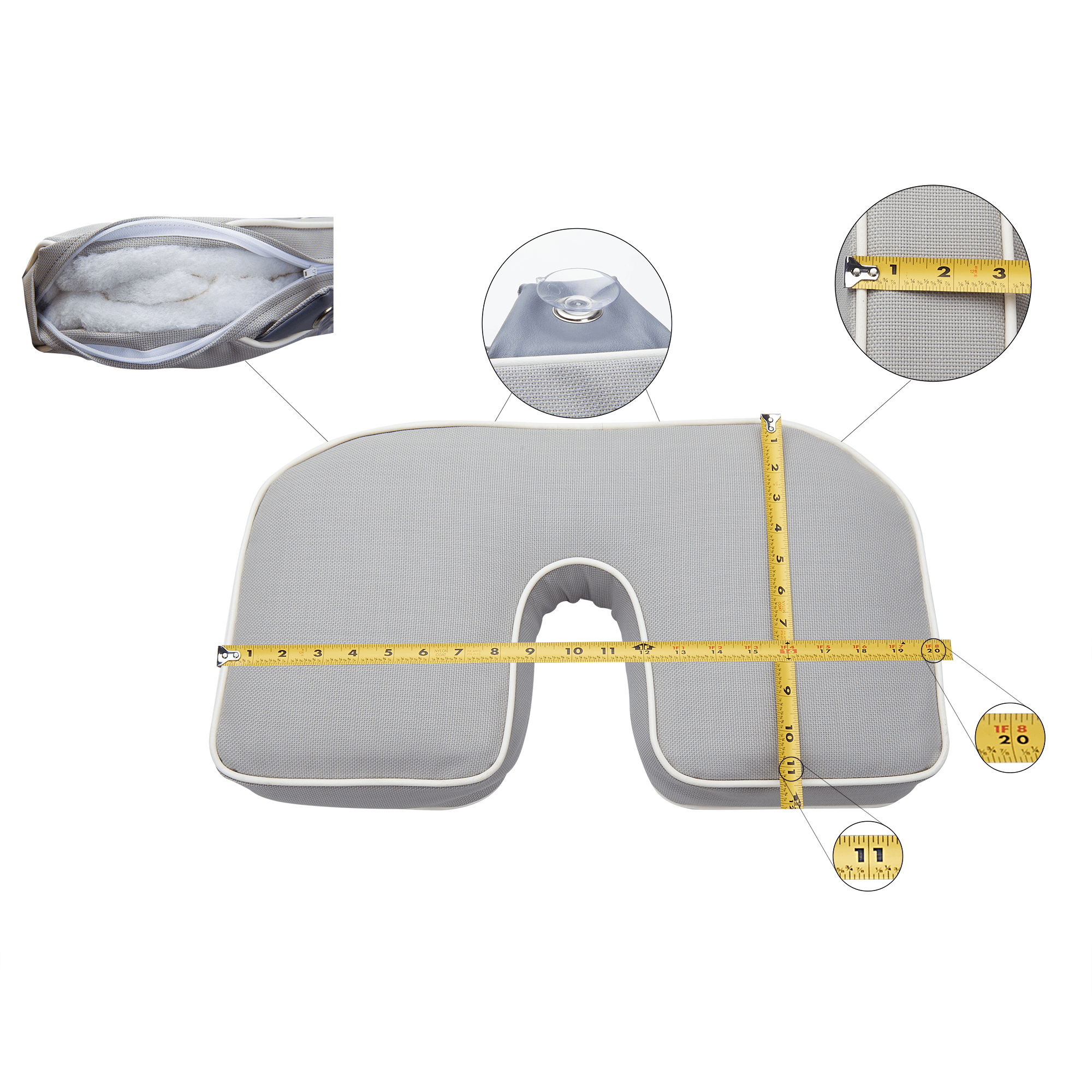 Ella's Bubbles Seat Pillow and Riser for Walk In Tubs with U-shape Bidet Cutout Bath Tub Ella's Bubbles