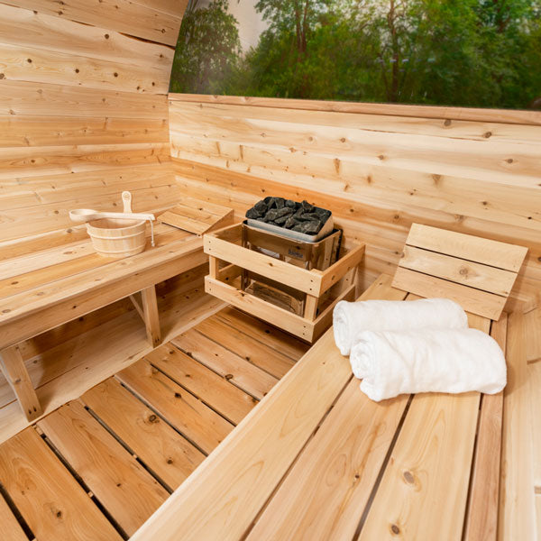 Dundalk Serenity MP Barrel Outdoor 4 person Sauna Outdoor Sauna Dundalk LeisureCraft