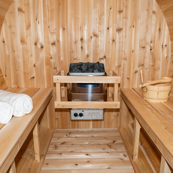 Dundalk CT Serenity Barrel Outdoor 4 person Sauna Outdoor Sauna Dundalk LeisureCraft