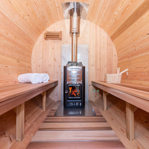Dundalk CT Serenity Barrel Outdoor 4 person Sauna Outdoor Sauna Dundalk LeisureCraft