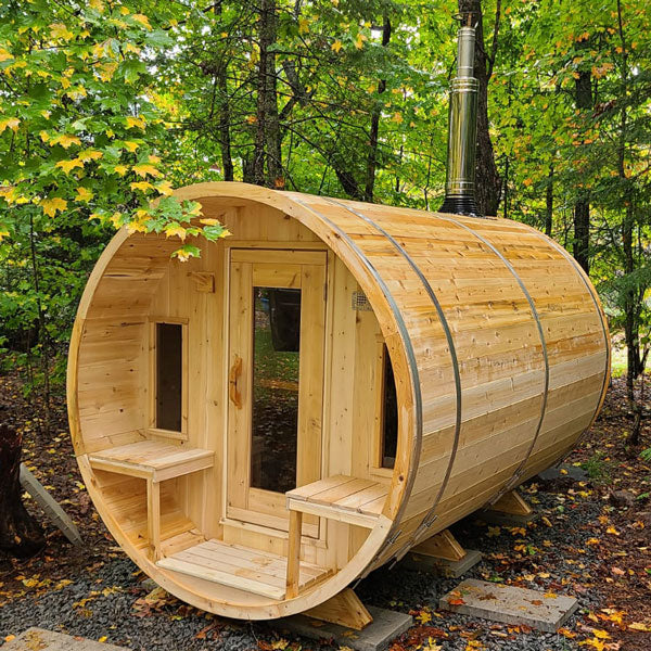 Dundalk CT Tranquility Barrel Outdoor 6-8 person Sauna Outdoor Sauna Dundalk LeisureCraft