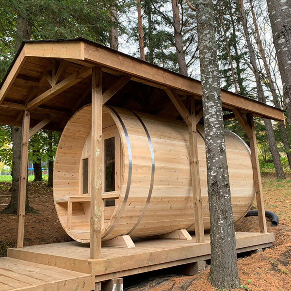 Dundalk CT Tranquility Barrel Outdoor 6-8 person Sauna Outdoor Sauna Dundalk LeisureCraft