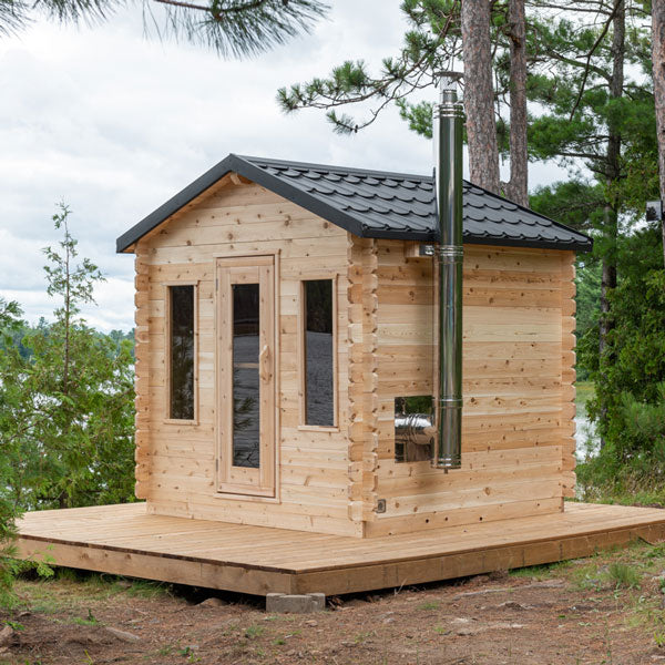 Dundalk CT Georgian Cabin Outdoor 2-6 person Sauna Outdoor Sauna Dundalk LeisureCraft