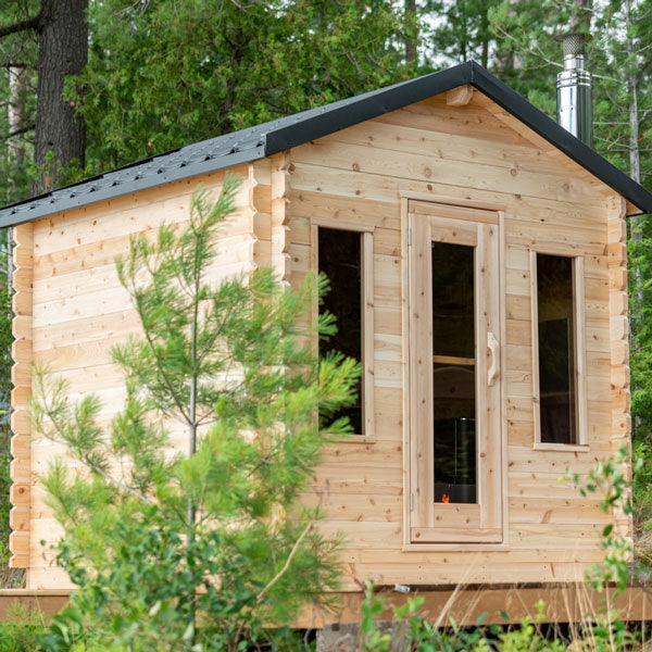 Dundalk CT Georgian Cabin Outdoor 2-6 person Sauna Outdoor Sauna Dundalk LeisureCraft