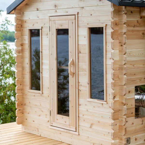 Dundalk CT Georgian Cabin Outdoor 2-6 person Sauna Outdoor Sauna Dundalk LeisureCraft