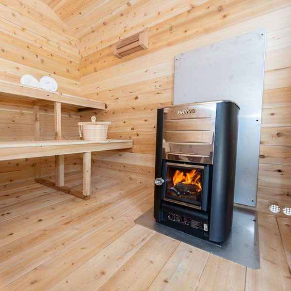 Dundalk CT Georgian Cabin Outdoor 2-6 person Sauna Outdoor Sauna Dundalk LeisureCraft