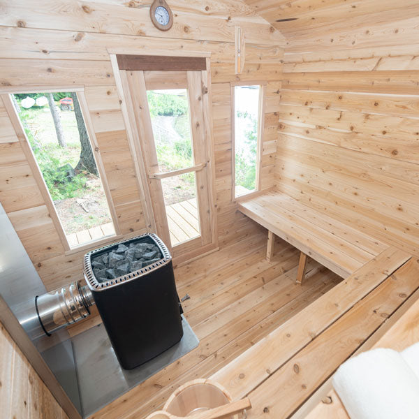 Dundalk CT Georgian Cabin Outdoor 2-6 person Sauna Outdoor Sauna Dundalk LeisureCraft