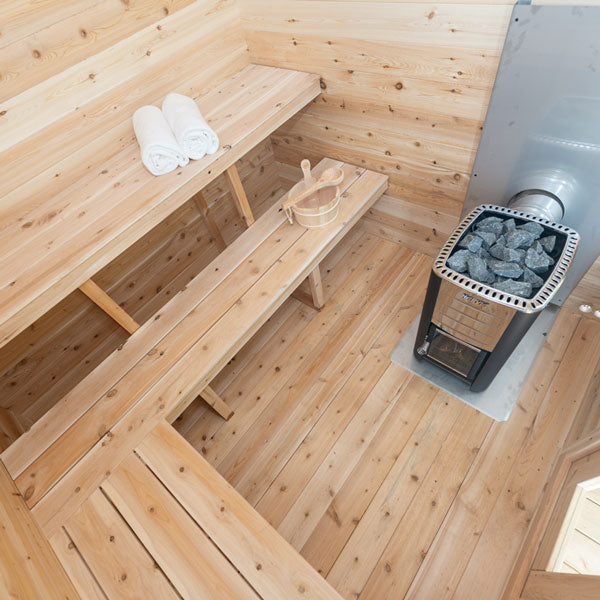 Dundalk CT Georgian Cabin Outdoor 2-6 person Sauna Outdoor Sauna Dundalk LeisureCraft