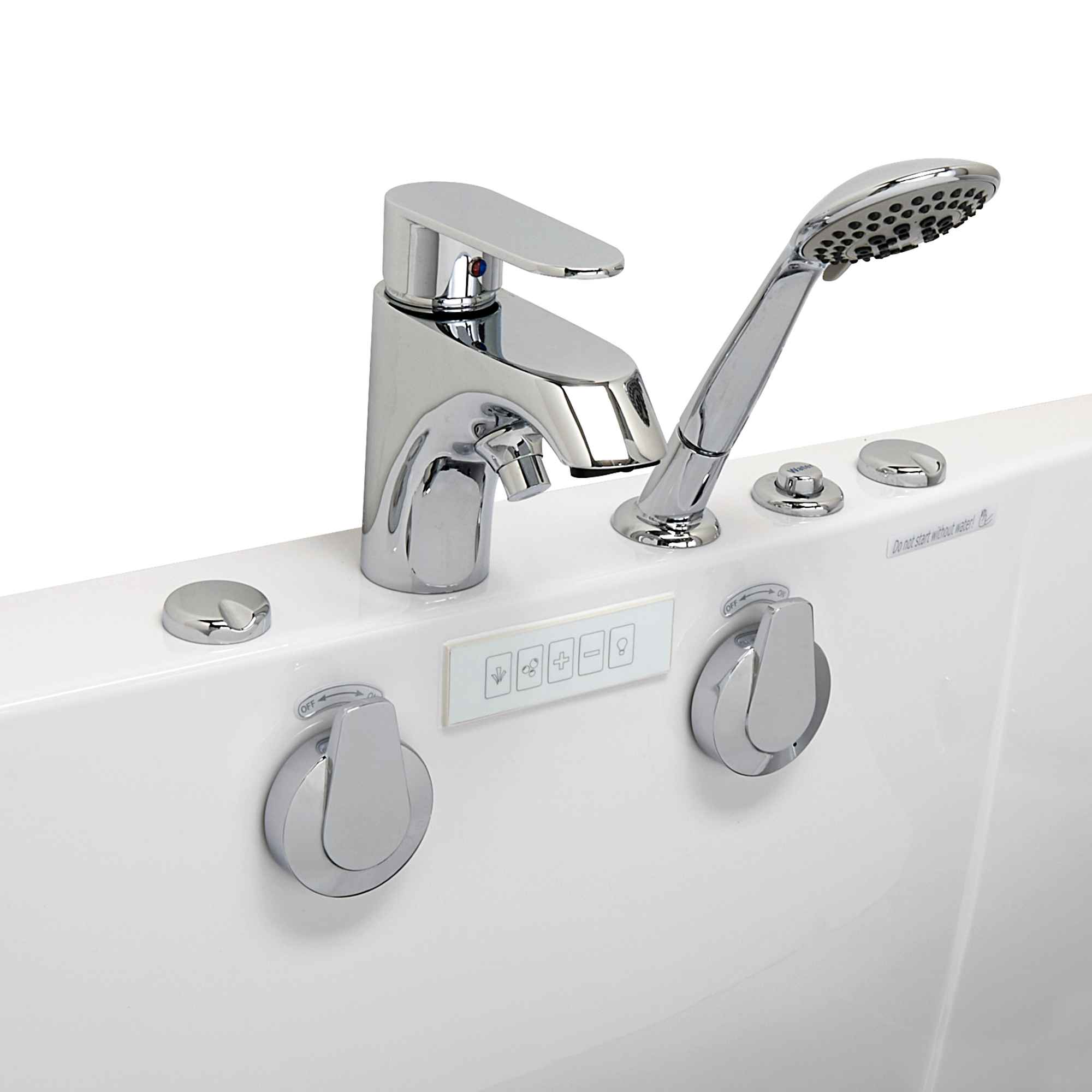 Ella Companion 32"x60" Air + Hydro Massage w/ Independent Foot Massage Acrylic Two Seat Walk-In-Bathtub, Inward Swing Door Bath Tub Ella's Bubbles