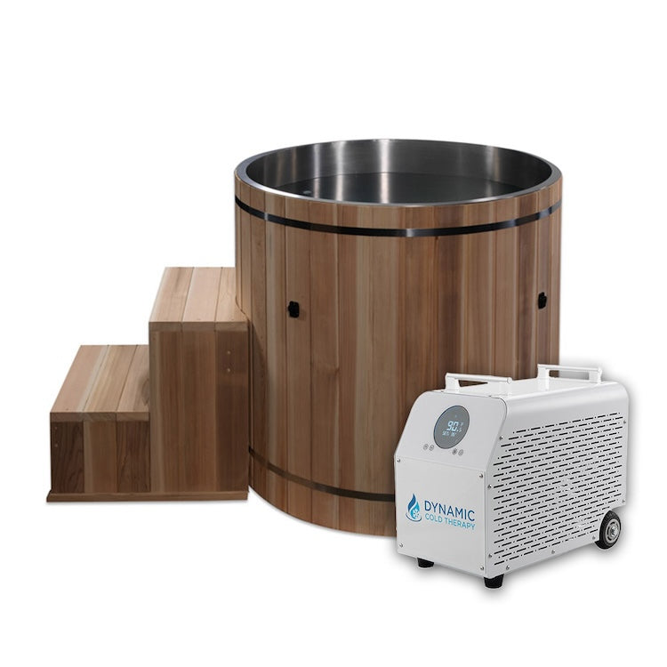 Dynamic Barrel Cold Plunge System Cold Plunge Therapy Dynamic Cold Therapy Stainless Steel Premier Edition - 0.8 HP