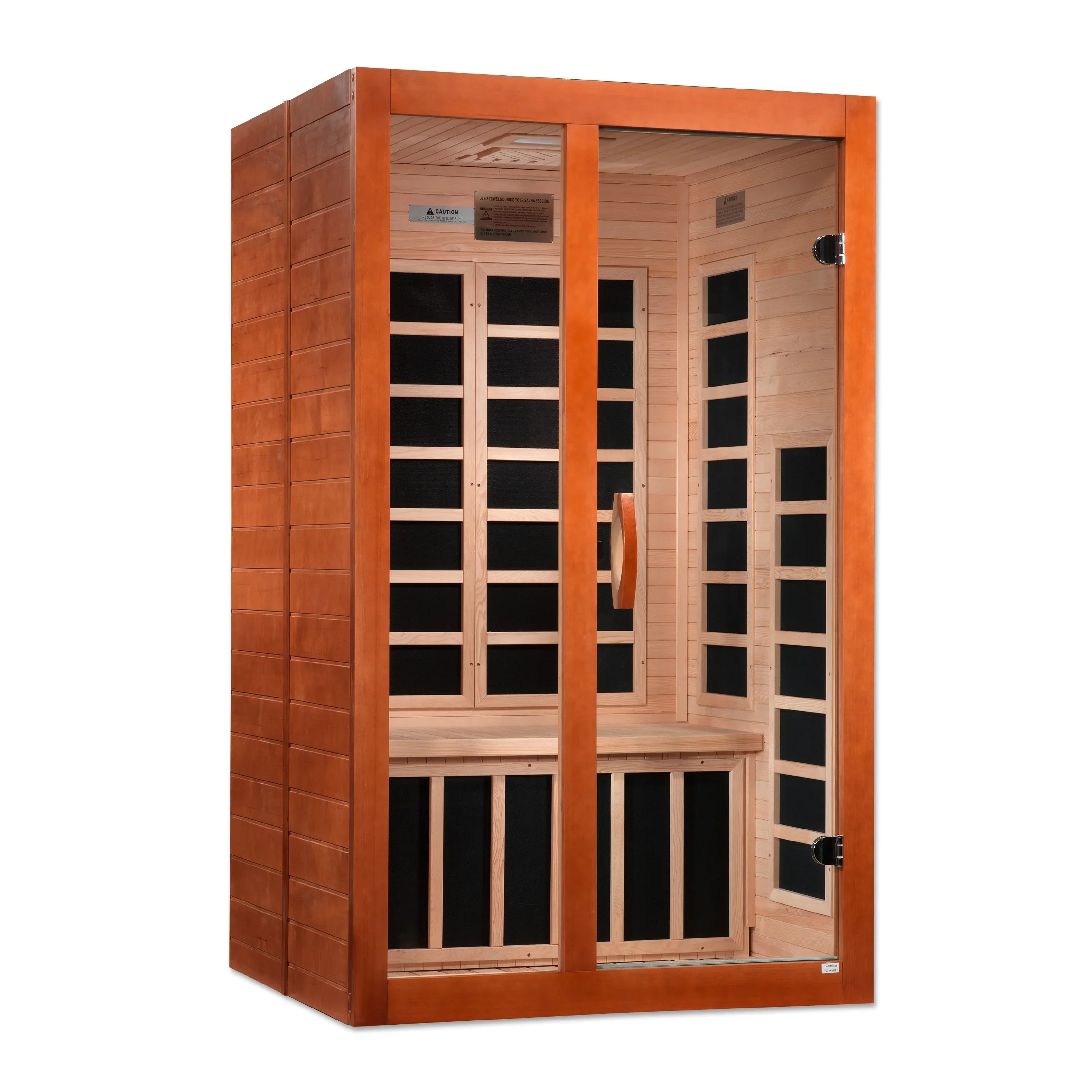 Dynamic Santiago 2 Person Low EMF FAR Infrared Sauna (Honey Dark Stain) INFRARED SAUNA Dynamic Saunas