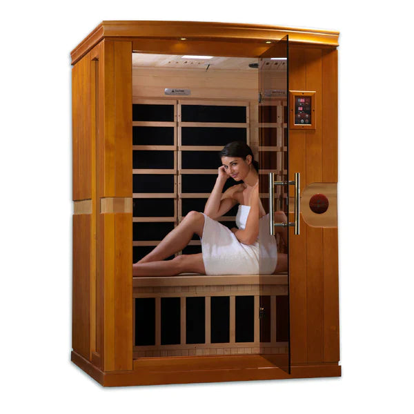 Dynamic Venice Edition 2-Person Low EMF Far Infrared Sauna (Honey Dark Stain) DYN-6210-01 INFRARED SAUNA Dynamic Saunas