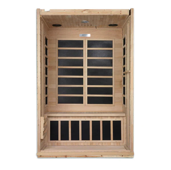 Dynamic Venice Edition 2-Person Low EMF Far Infrared Sauna (Honey Dark Stain) DYN-6210-01 INFRARED SAUNA Dynamic Saunas